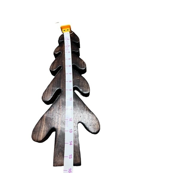 Handcrafted in India Solid Wood Christmas Tree Rustic Minimalist Design - Picture 5 of 6